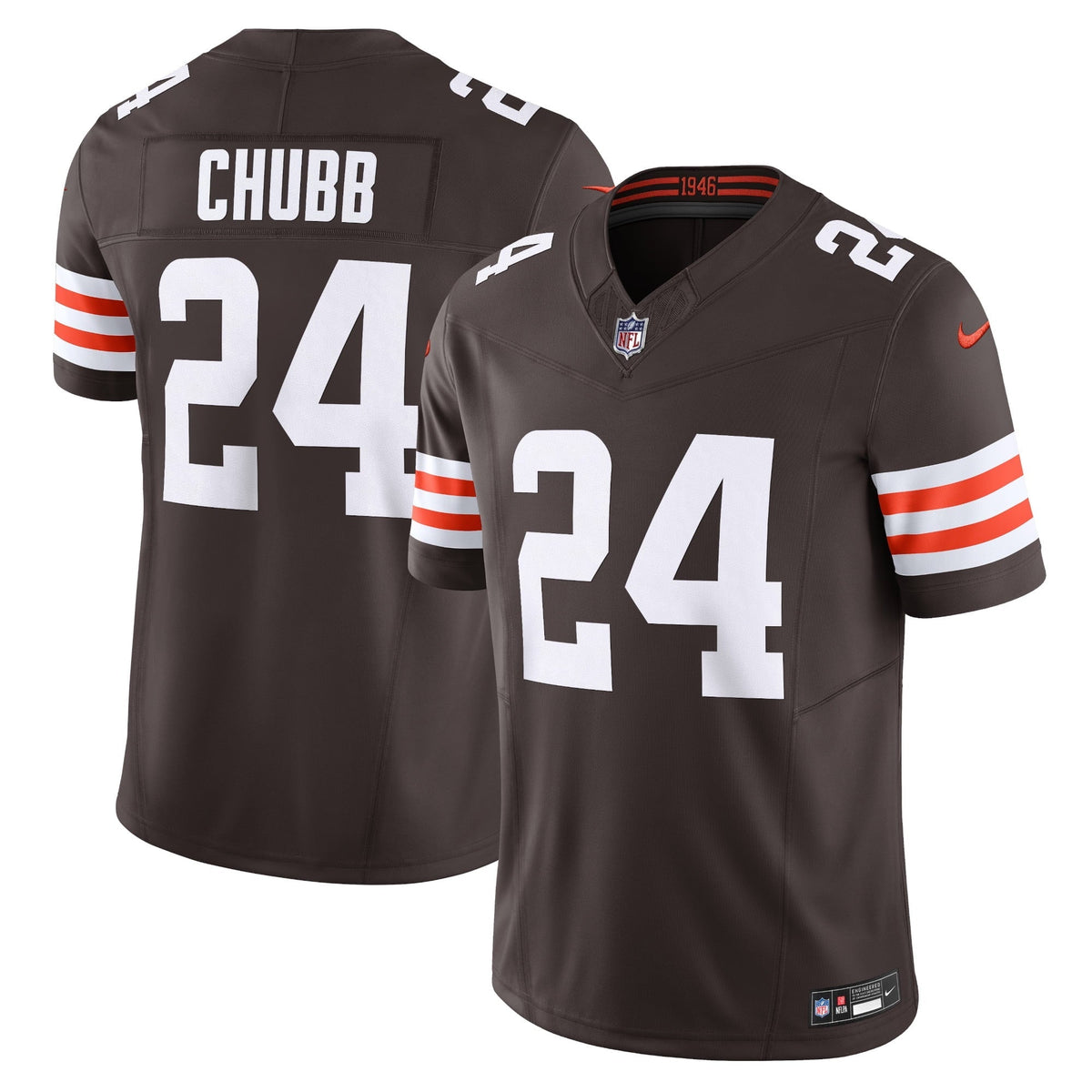 Men s Nike Nick Chubb Brown Cleveland Browns Vapor F.U.S.E. Limited Jersey