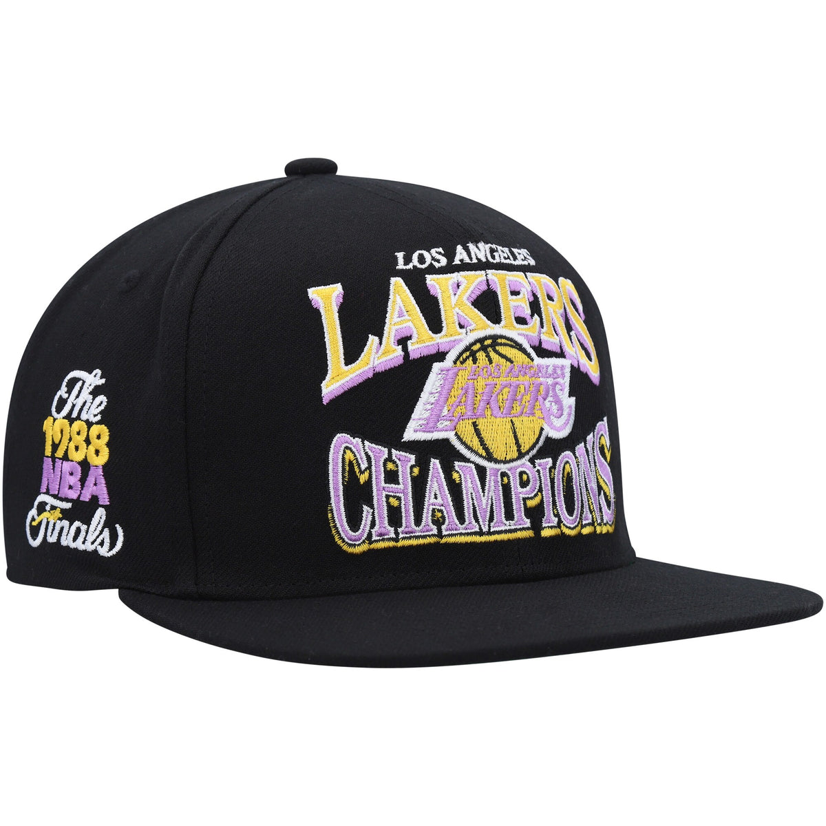 Los Angeles Lakers Mitchell & Ness Hardwood Classics SOUL Champions Era Diamond Snapback Hat - Black
