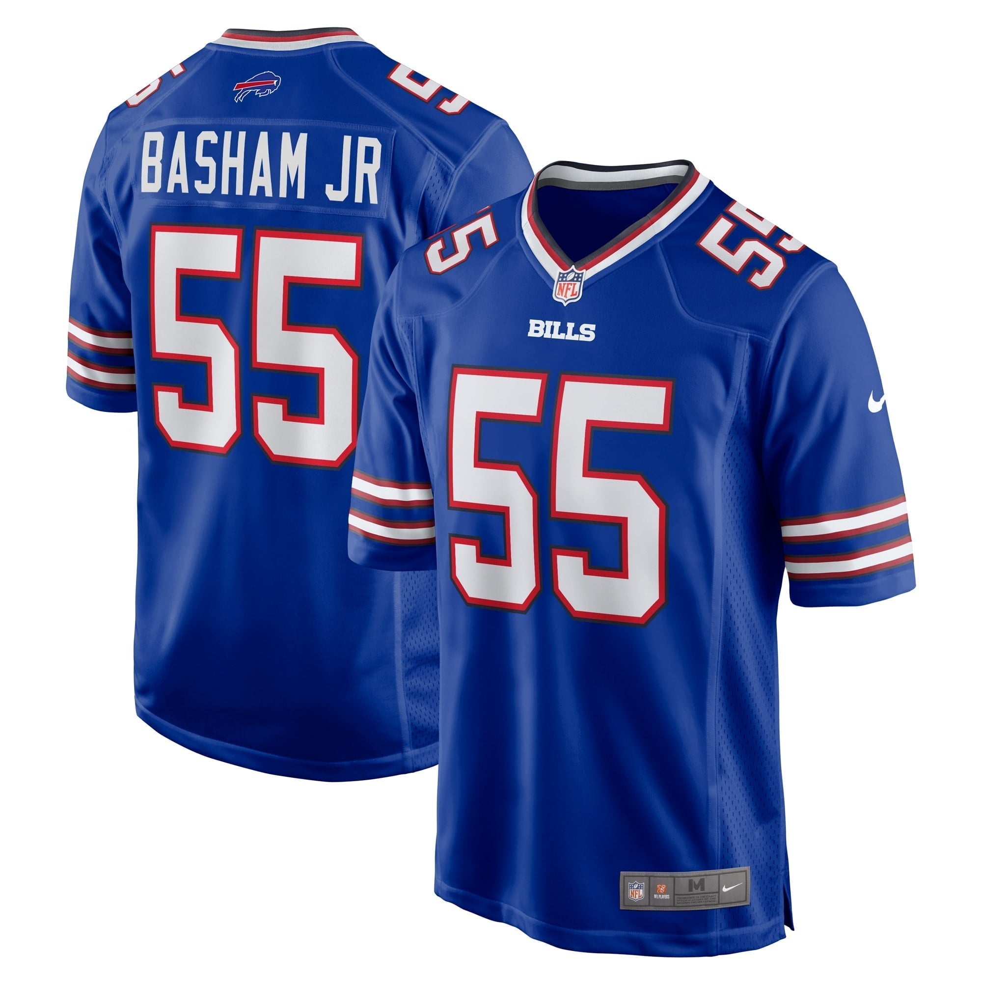 Men s Nike Boogie Basham Royal Buffalo Bills Game Jersey