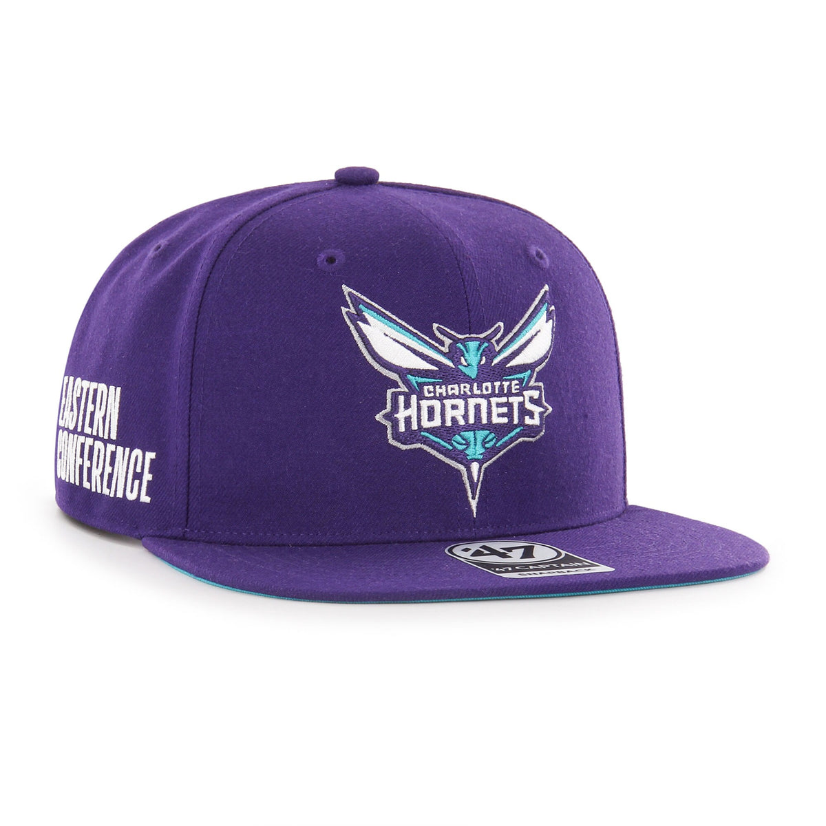 Charlotte Hornets '47 Sure Shot Captain Snapback Hat - Purple