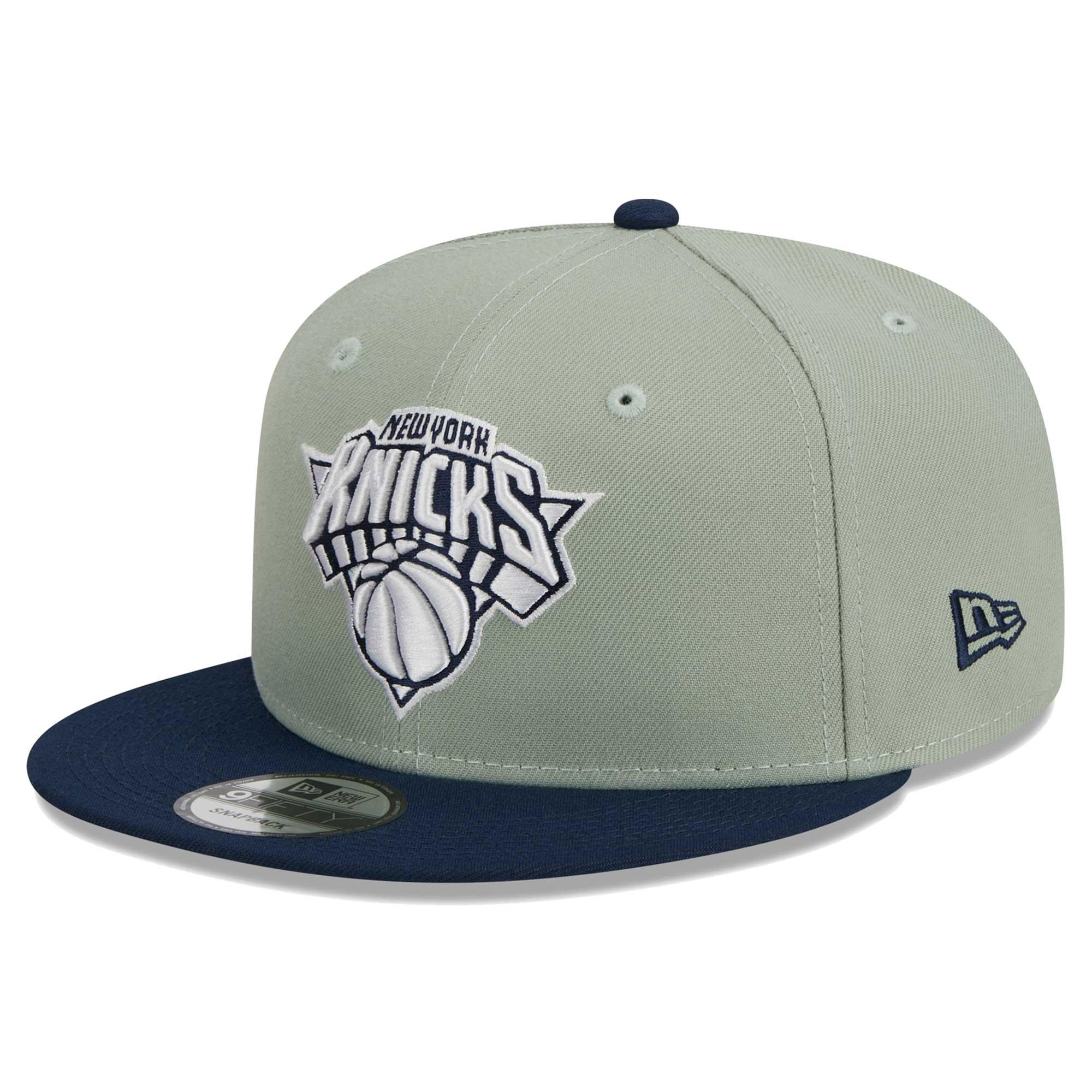 New York Knicks New Era Two-Tone Color Pack 9FIFTY Snapback Hat - Sage/Navy