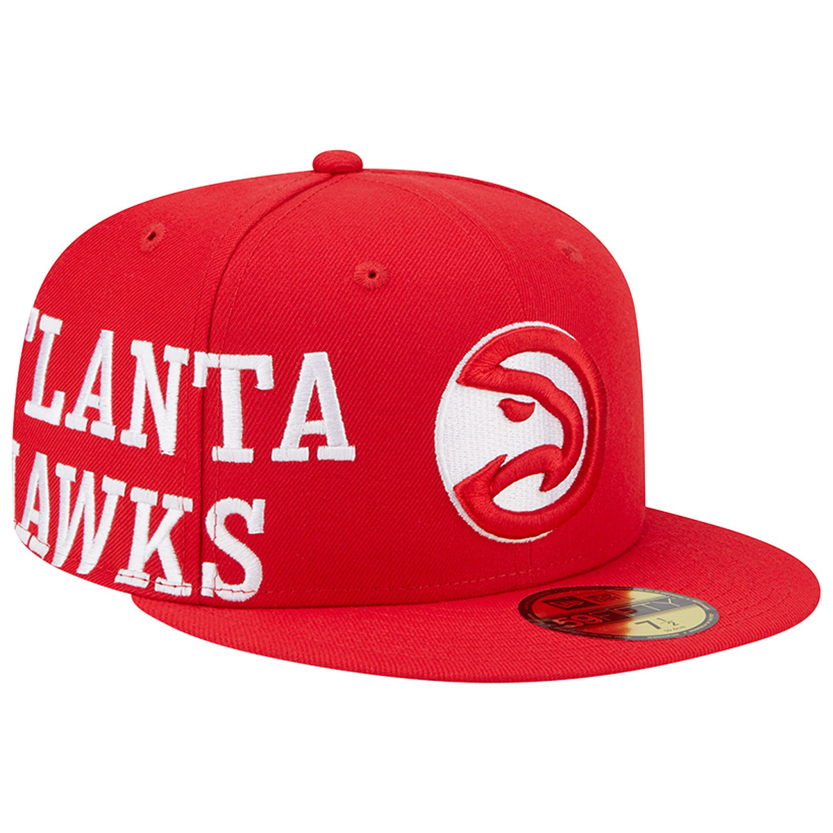 Atlanta Hawks, NBA Jerseys New Era Side Arch Jumbo 59FIFTY Fitted Hat - Red