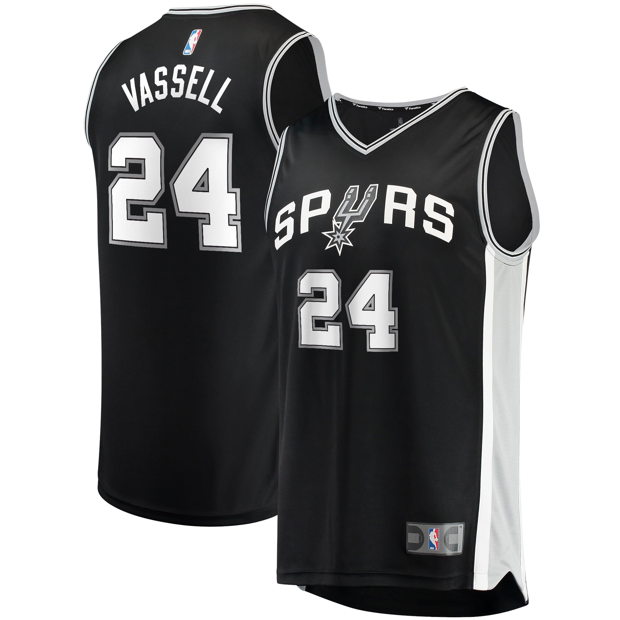 Men's Fanatics Branded Devin Vassell Black San Antonio Spurs 2021/22 Fast Break Replica Jersey - Icon Edition