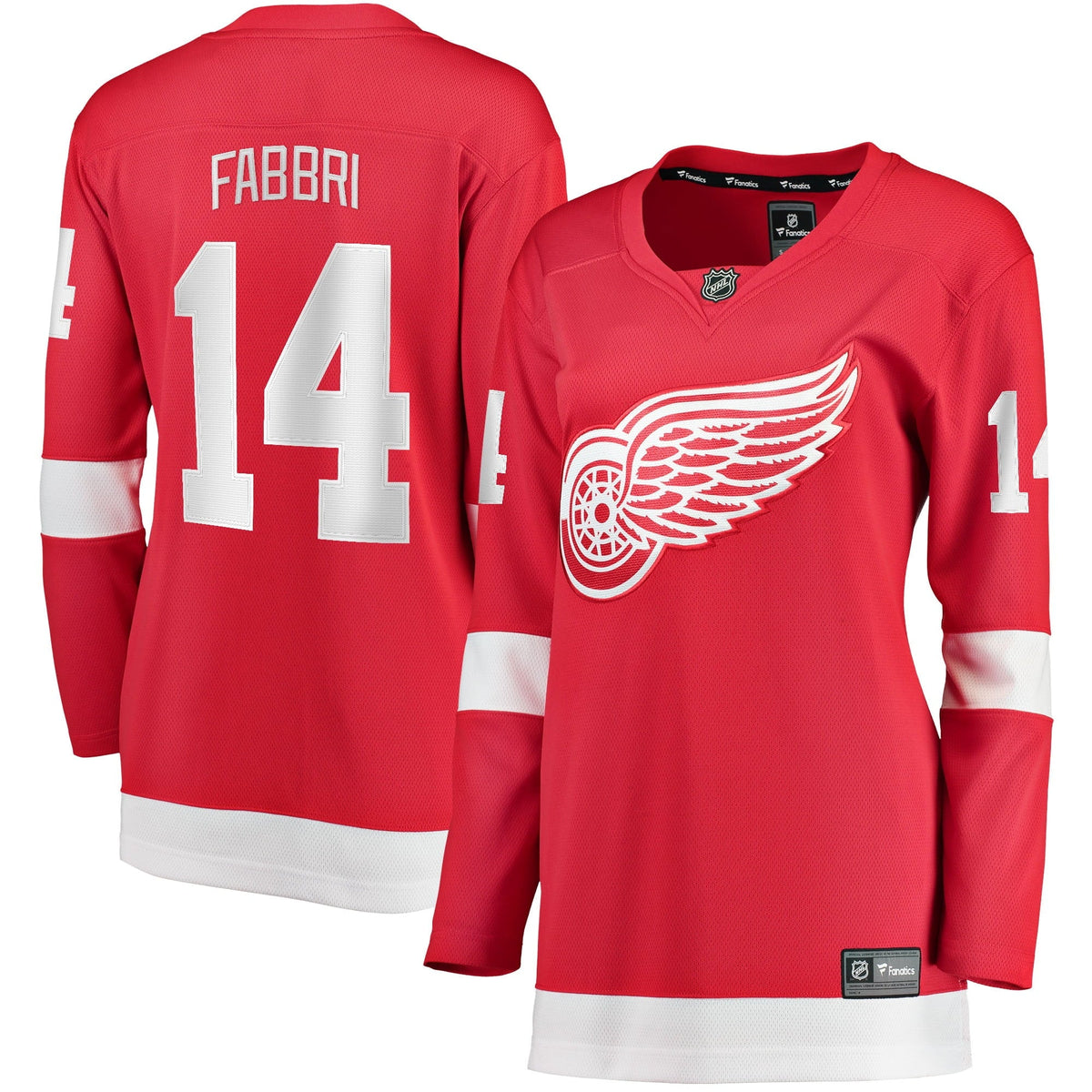 Women's Fanatics Branded Robby Fabbri Red Detroit Red Wings Home Breakaway Player Jersey