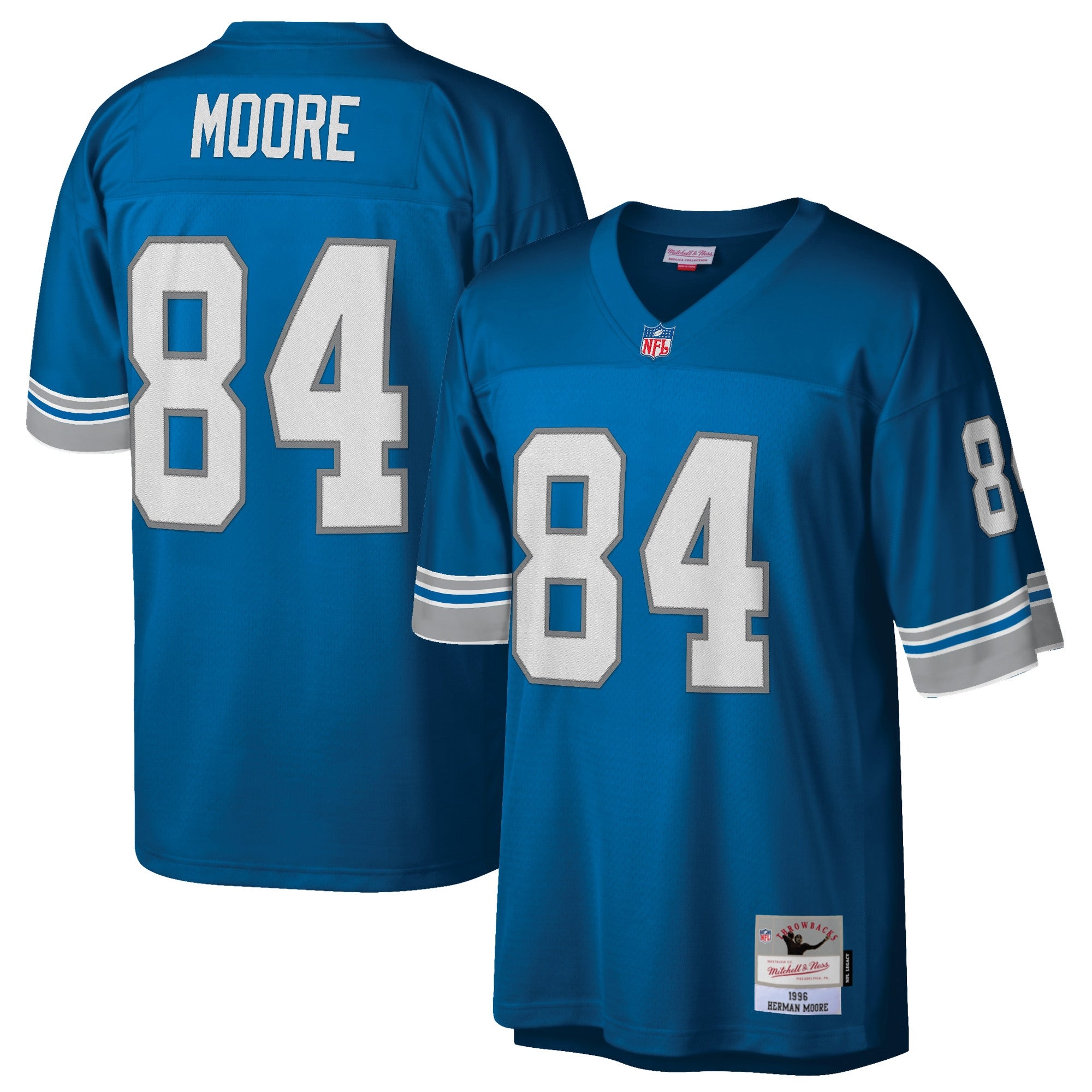 Herman Moore Detroit Lions Mitchell   Ness Retired Player Legacy Replica Jersey   Blue