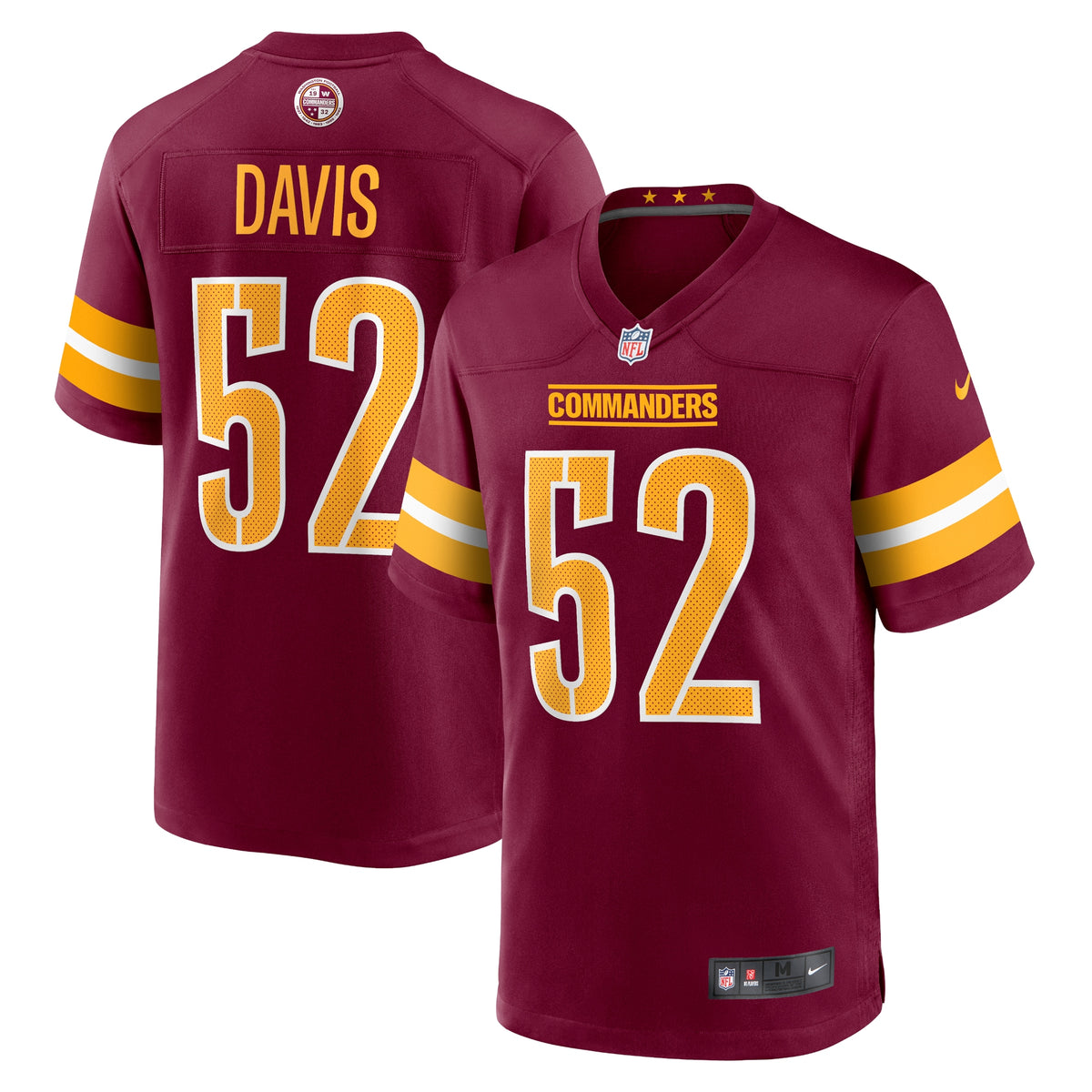 Jamin Davis Washington Commanders Nike Game Jersey   Burgundy