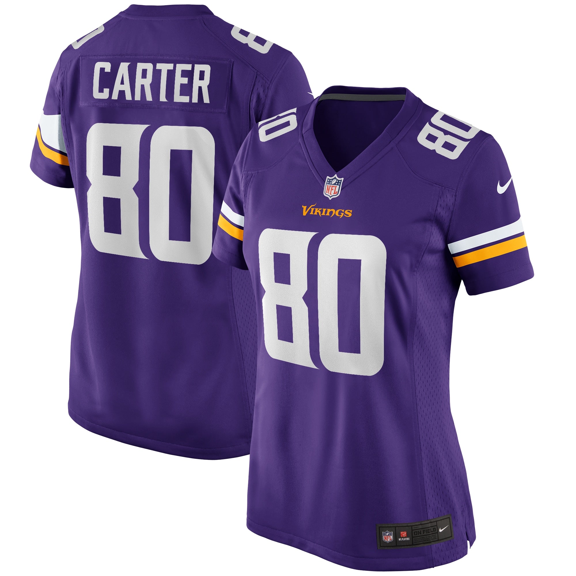 Cris Carter Minnesota Vikings Nike Women s Game Retired Player Jersey   Purple