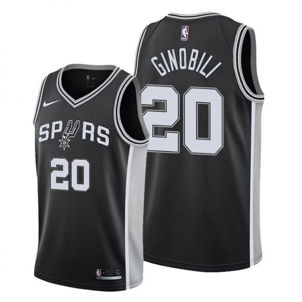 Men's San Antonio Spurs Manu Ginobili Icon Edition Jersey - Black