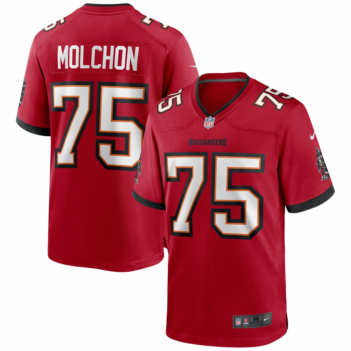 Men s Nike John Molchon Red Tampa Bay Buccaneers Game Jersey
