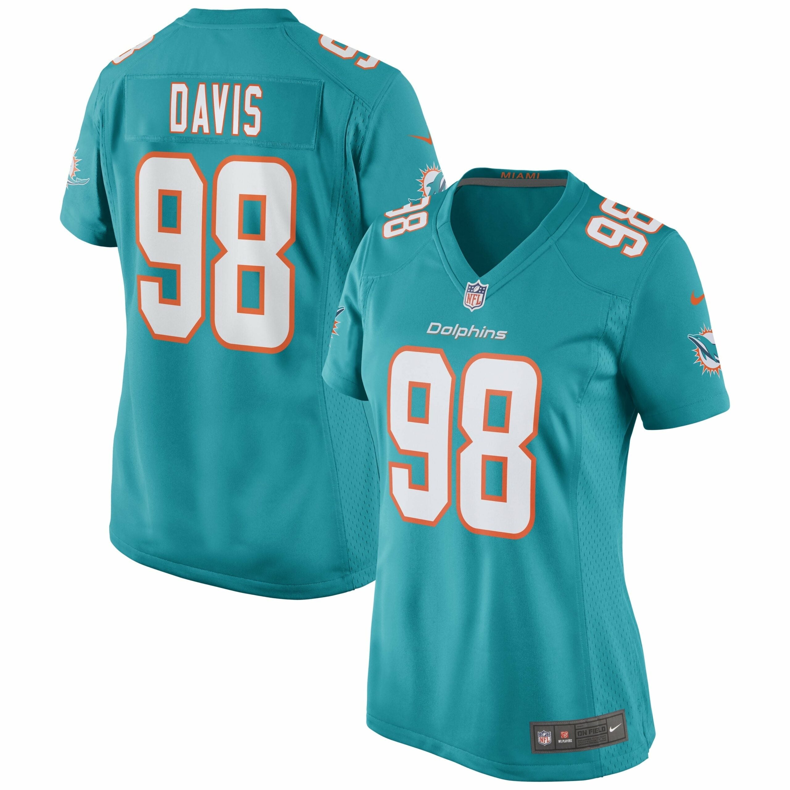 Women s Nike Raekwon Davis Aqua Miami Dolphins Game Jersey