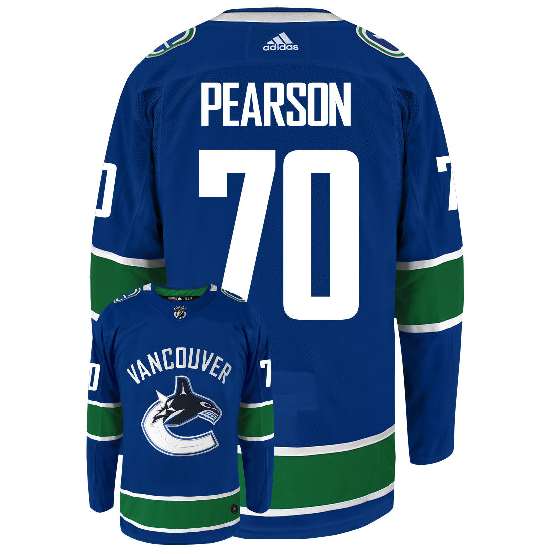 Tanner Pearson Vancouver Canucks Adidas Primegreen Authentic NHL Hockey Jersey