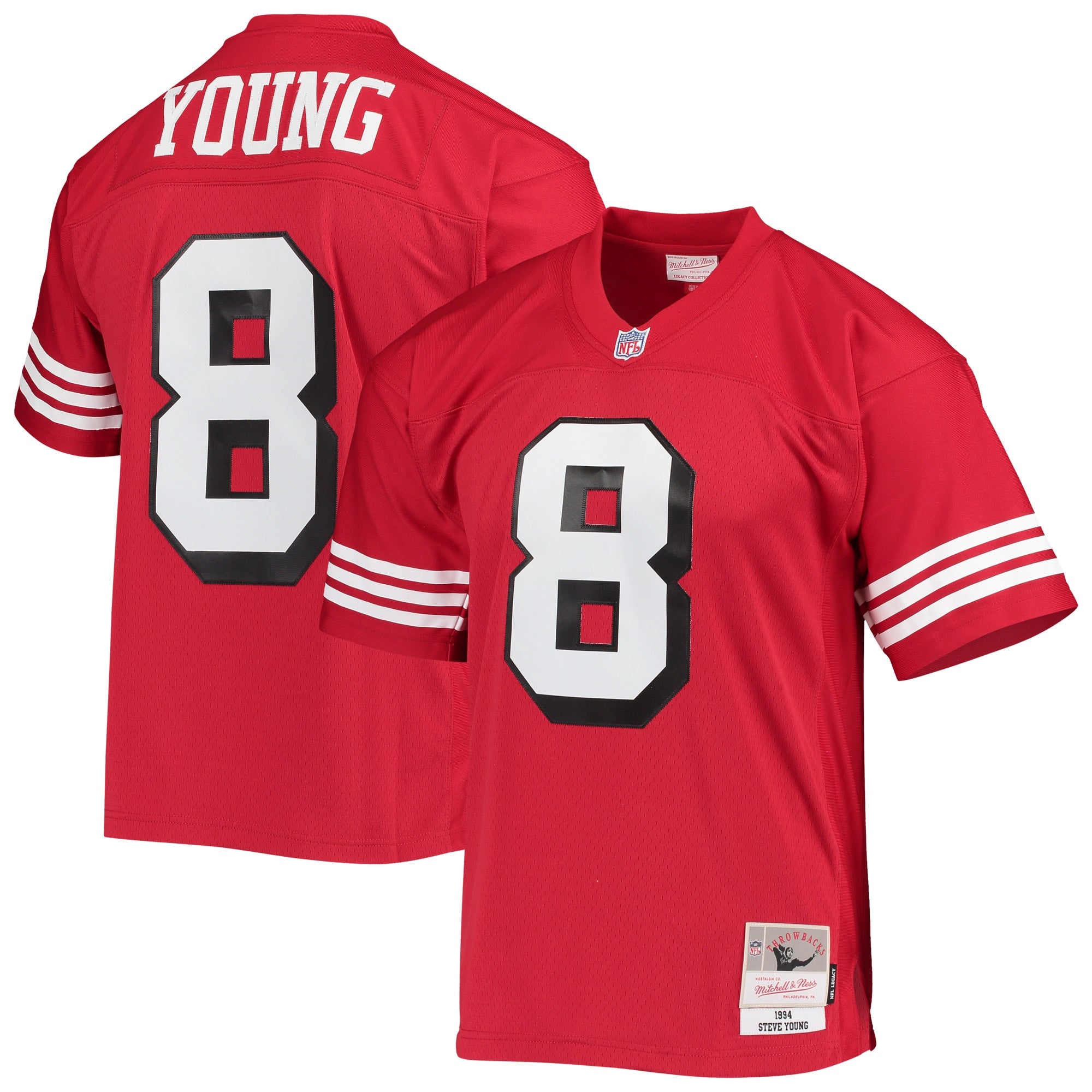 Steve Young San Francisco 49ers Mitchell   Ness Legacy Replica Jersey   Scarlet
