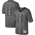 Jim Kelly Buffalo Bills Mitchell   Ness 1990 Retired Player Metal Legacy Jersey   Charcoal