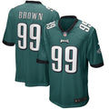 Jerome Brown Philadelphia Eagles Nike Game Retired Player Jersey   Midnight Green