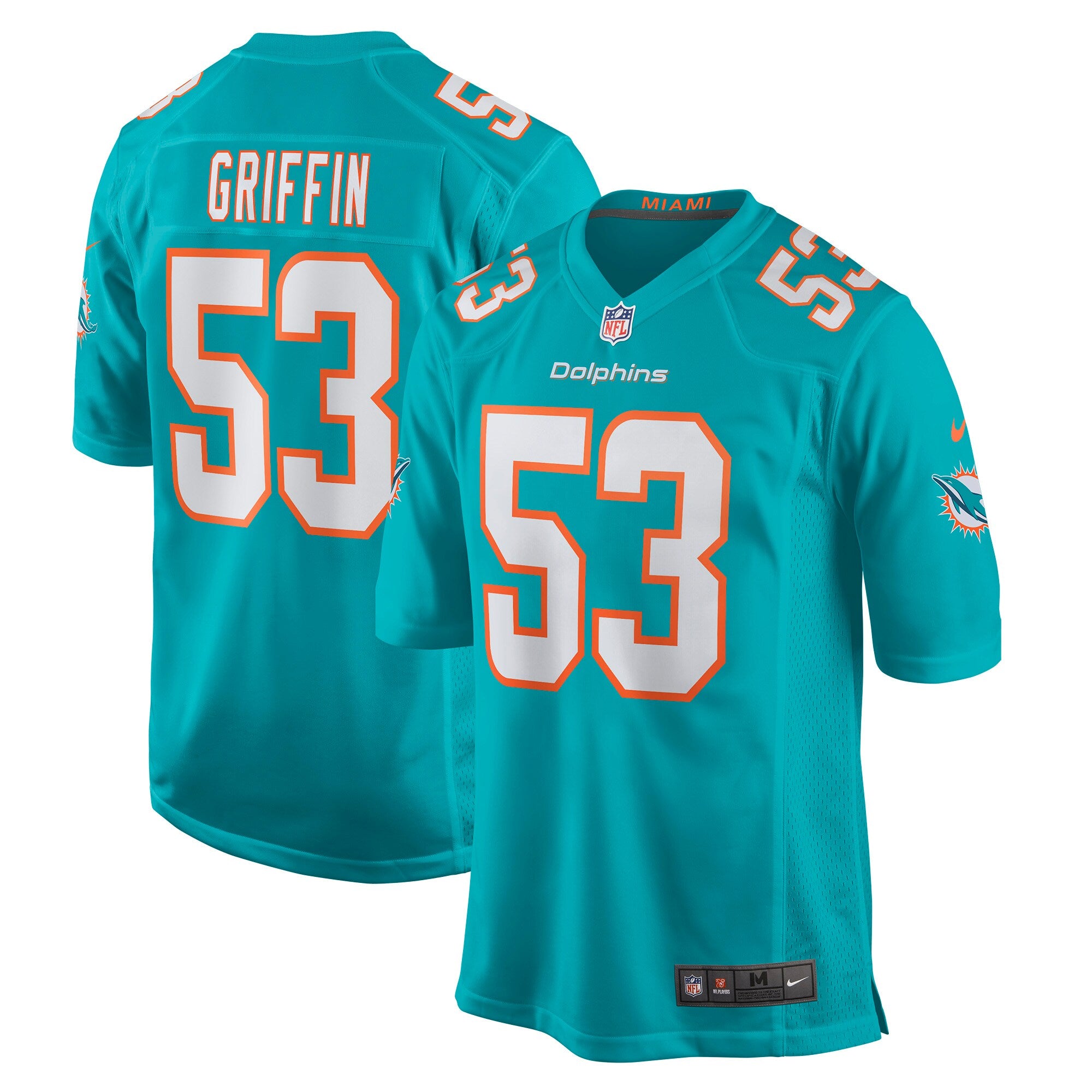 Shaquem Griffin Miami Dolphins Nike Game Jersey   Aqua