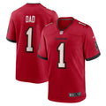 Number 1 Dad Tampa Bay Buccaneers Nike Game Jersey   Red