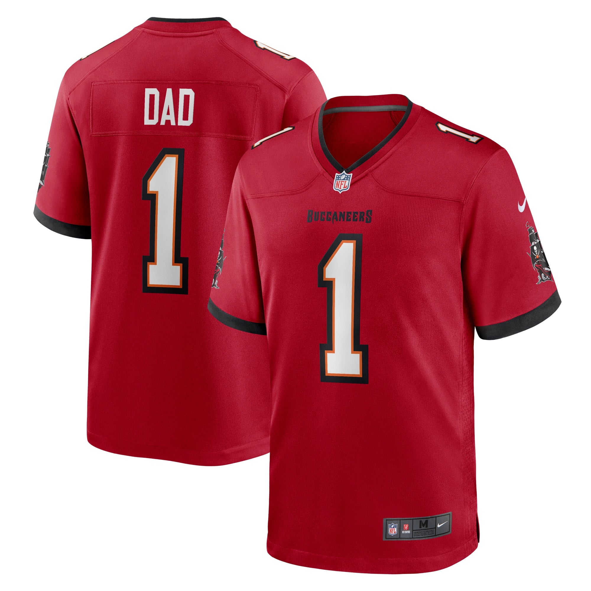 Number 1 Dad Tampa Bay Buccaneers Nike Game Jersey   Red