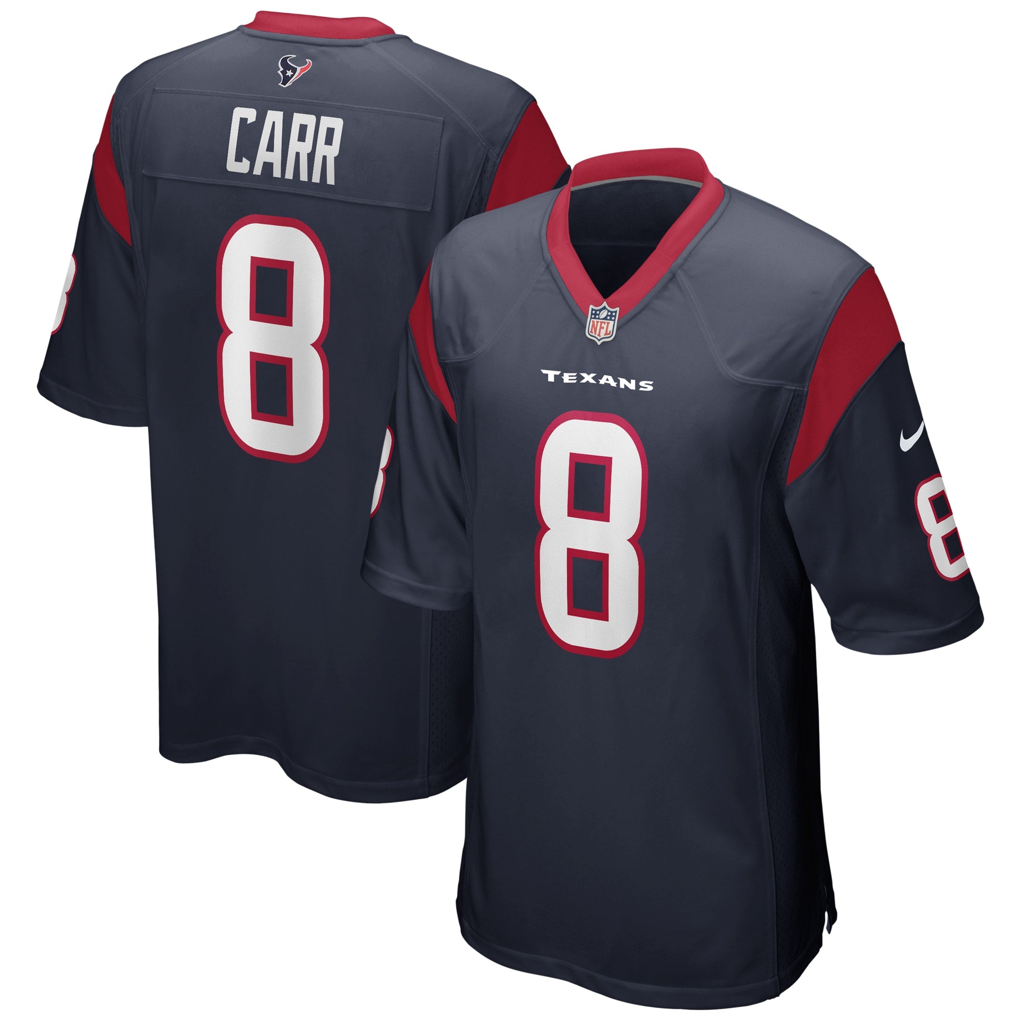 David Carr Houston Texans Nike Game Retired Player Jersey   Navy