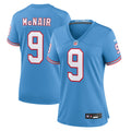 Steve McNair Tennessee Titans Nike Women s Oilers Throwback Retired Player Game Jersey   Light Blue