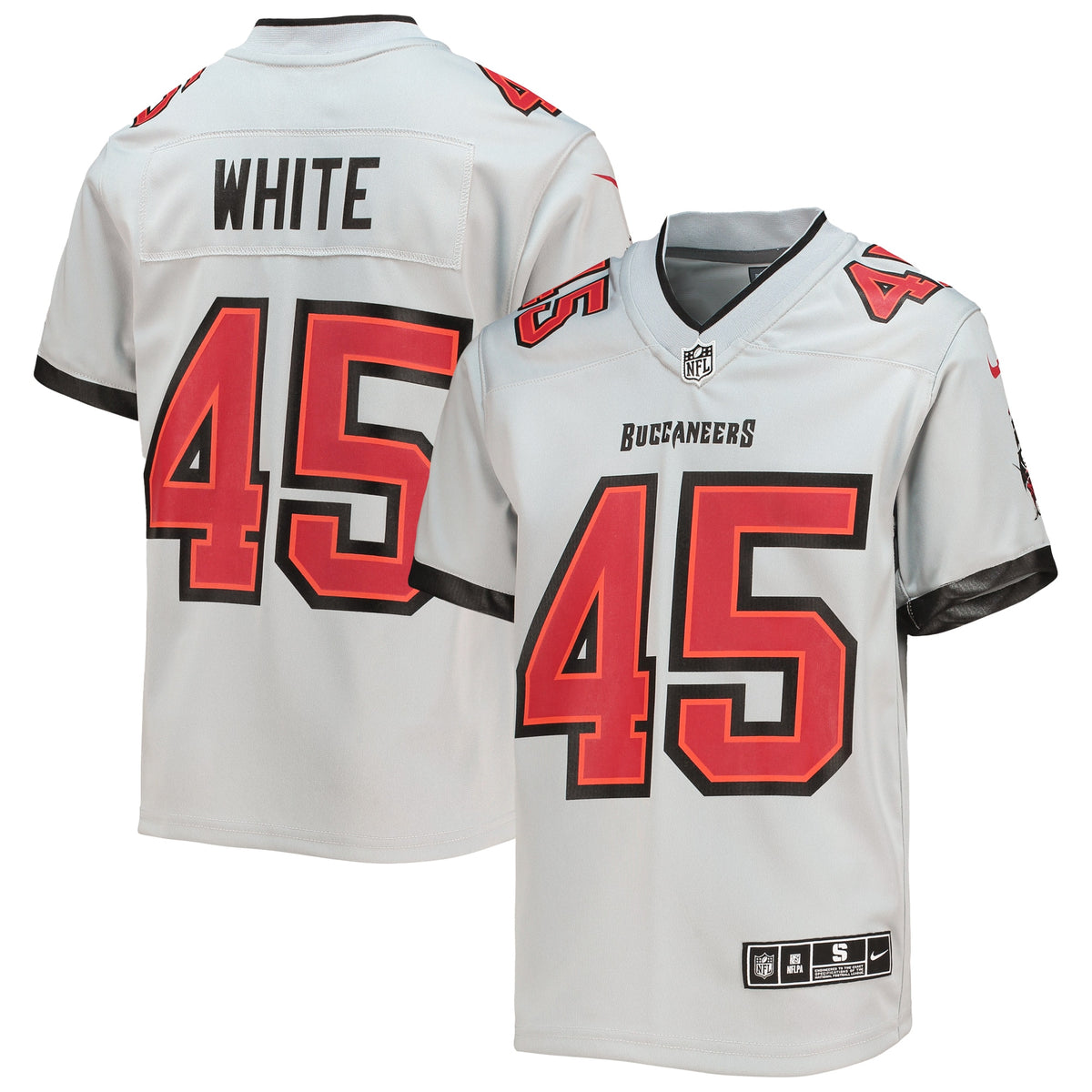 Devin White Tampa Bay Buccaneers Nike Youth Inverted Team Game Jersey   Gray