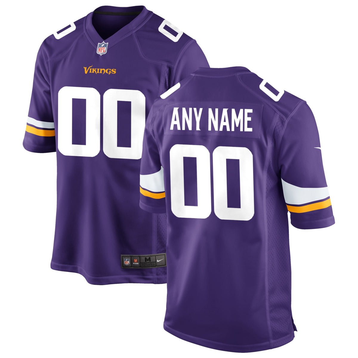 Minnesota Vikings Nike Custom Game Jersey   Purple