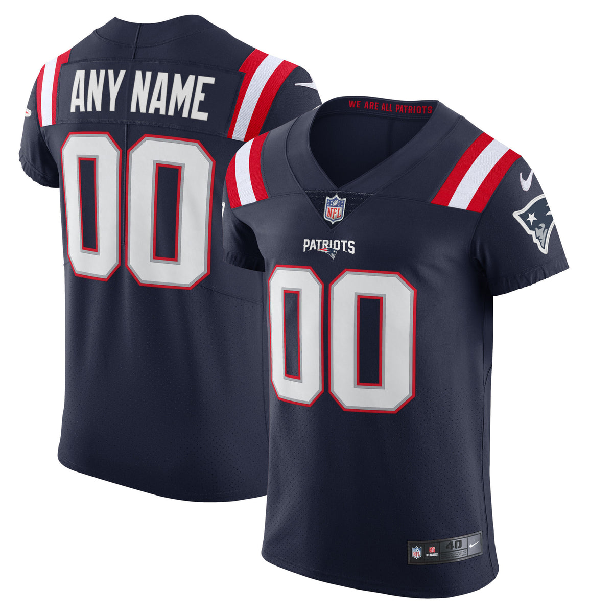 New England Patriots Nike Vapor Elite Custom Jersey   Navy