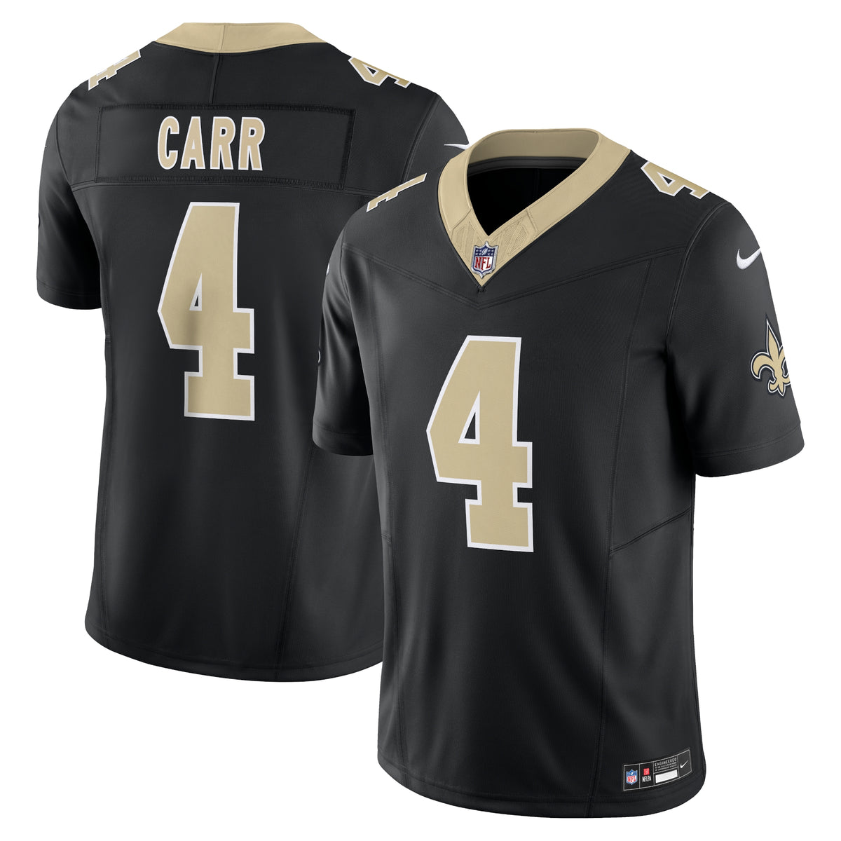 Derek Carr New Orleans Saints Nike Vapor F.U.S.E. Limited Jersey   Black