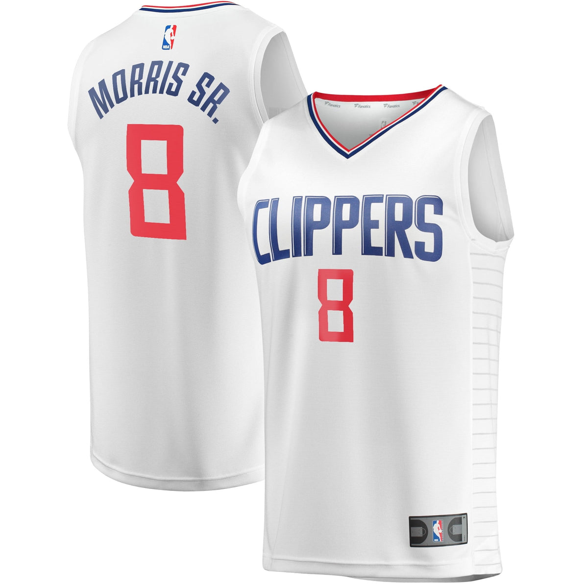 Men's Fanatics Branded Marcus Morris Sr. White LA Clippers Fast Break Player Jersey - Association Edition