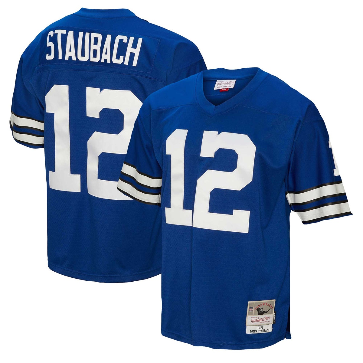 Roger Staubach Dallas Cowboys Mitchell   Ness Big   Tall 1971 Legacy Retired Player Jersey   Navy
