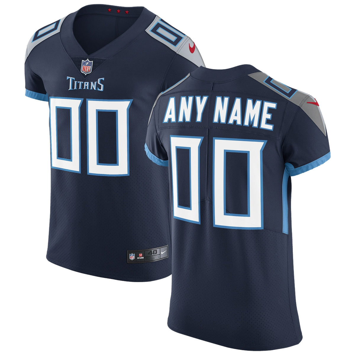 Tennessee Titans Nike Vapor Untouchable Custom Elite Jersey   Navy