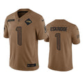 Men s Seattle Seahawks Dee Eskridge 2023 Brown Salute To Service Limited Stitched Jerseys