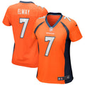 Women s Denver Broncos John Elway Game Retired Player Jersey Orange