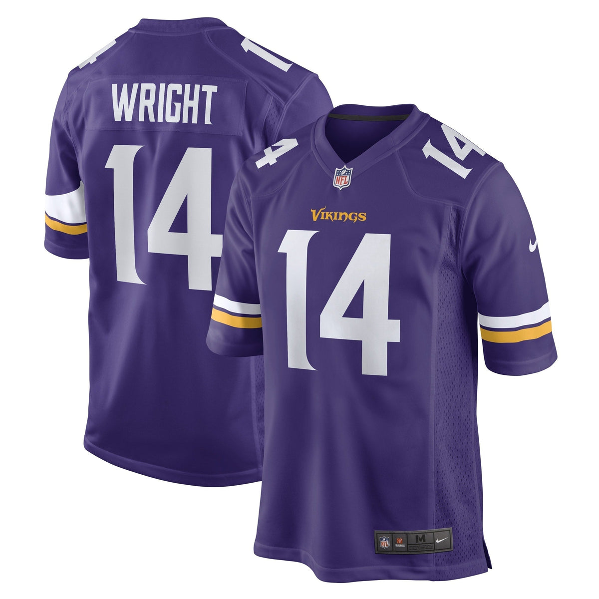 Men s Nike Ryan Wright Purple Minnesota Vikings Game Player Jersey