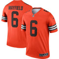 Men s Nike Baker Mayfield Orange Cleveland Browns Inverted Legend Jersey