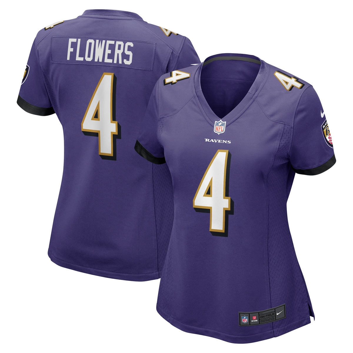 Zay Flowers Baltimore Ravens Nike Women s Team Game Jersey   Purple