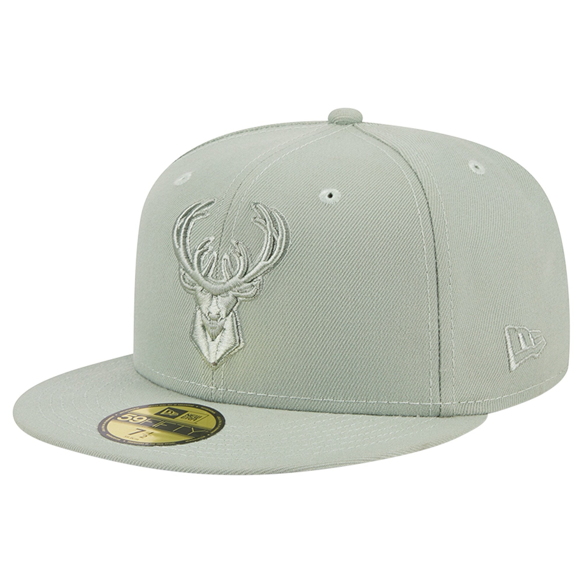 Milwaukee Bucks New Era Sage Color Pack 59FIFTY Fitted Hat - Light Green