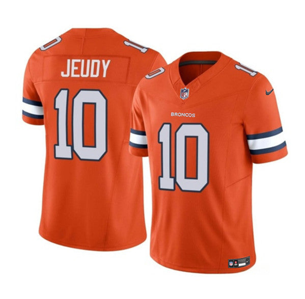 Men s Denver Broncos Jerry Jeudy Orange 2023 Vapor Untouchable Stitched Jerseys