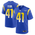 Men s Nike Dan Isom Royal Los Angeles Rams Game Player Jersey
