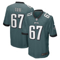 Men s Nike Cameron Tom Midnight Green Philadelphia Eagles Game Player Jersey