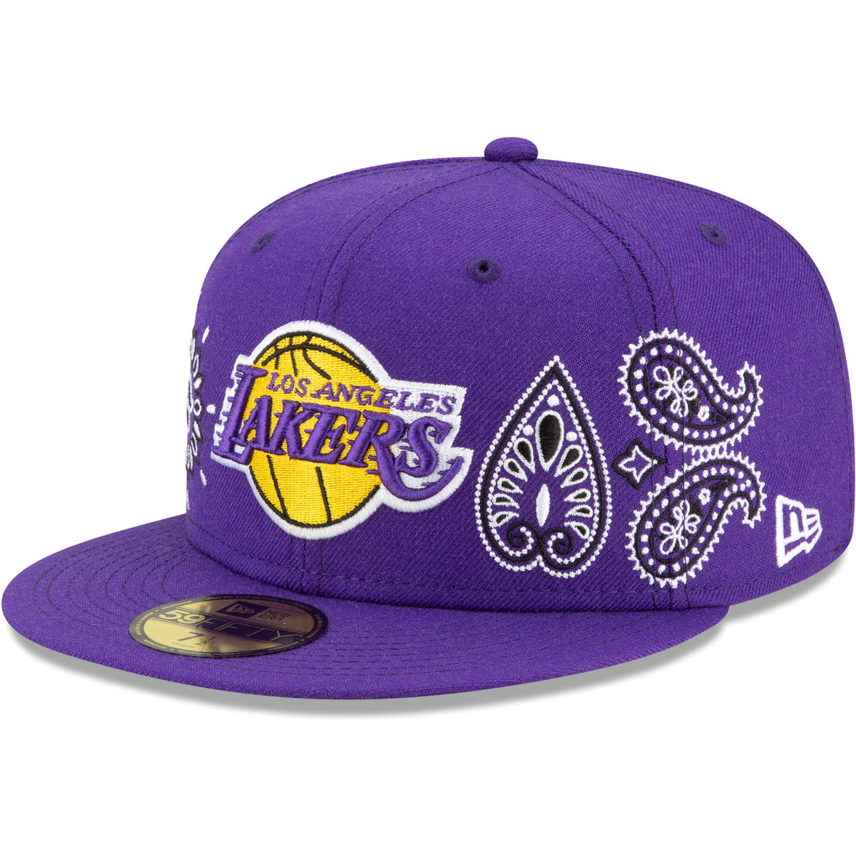 Los Angeles Lakers New Era Paisley 59FIFTY Fitted Hat - Purple