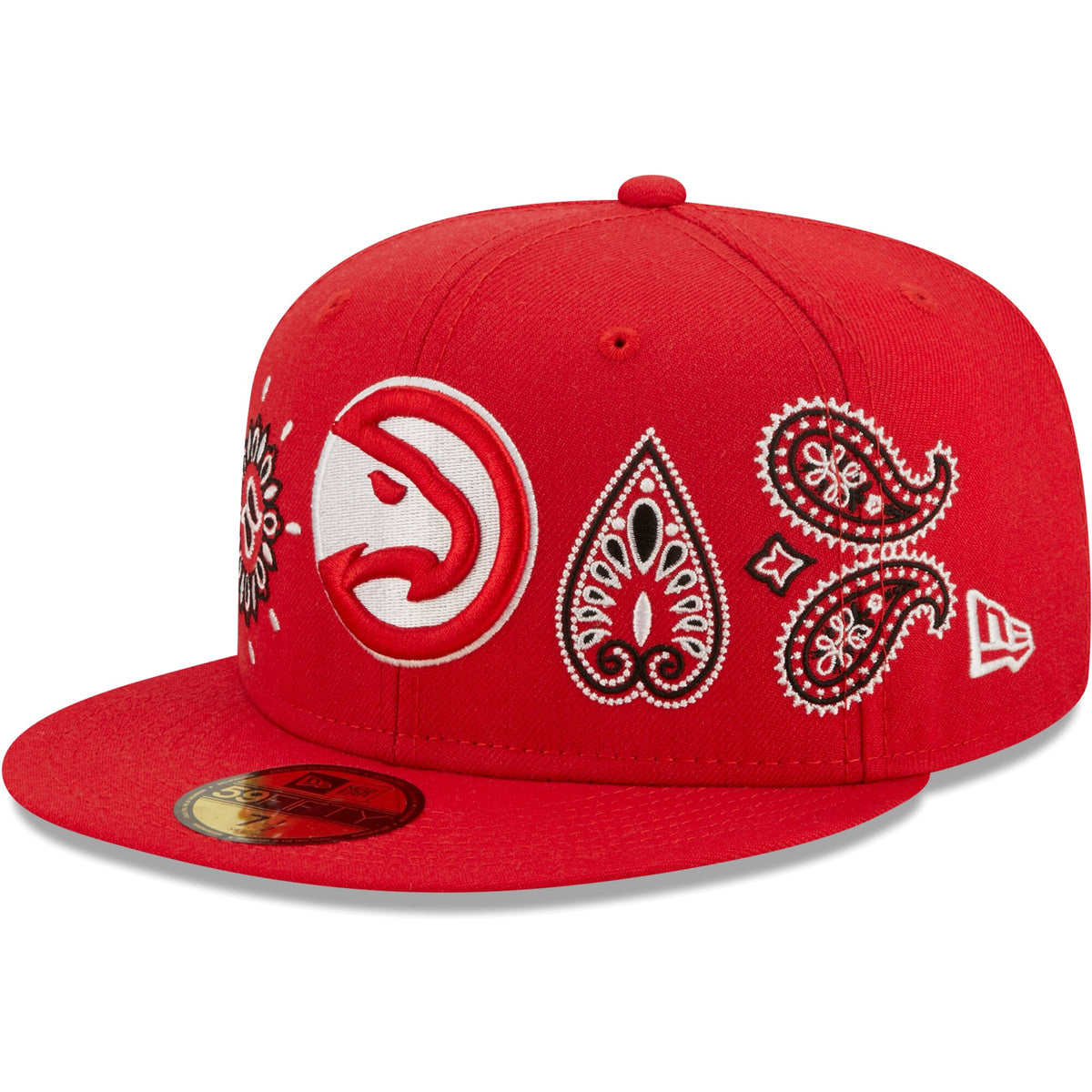 Atlanta Hawks, NBA Jerseys New Era Paisley 59FIFTY Fitted Hat - Red