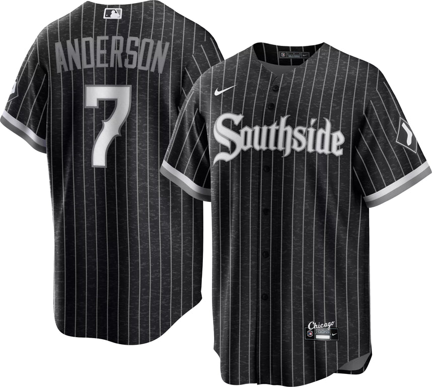 Men's Tim Anderson Chicago White Sox Black City Connect Premium Stitch Replica Jersey