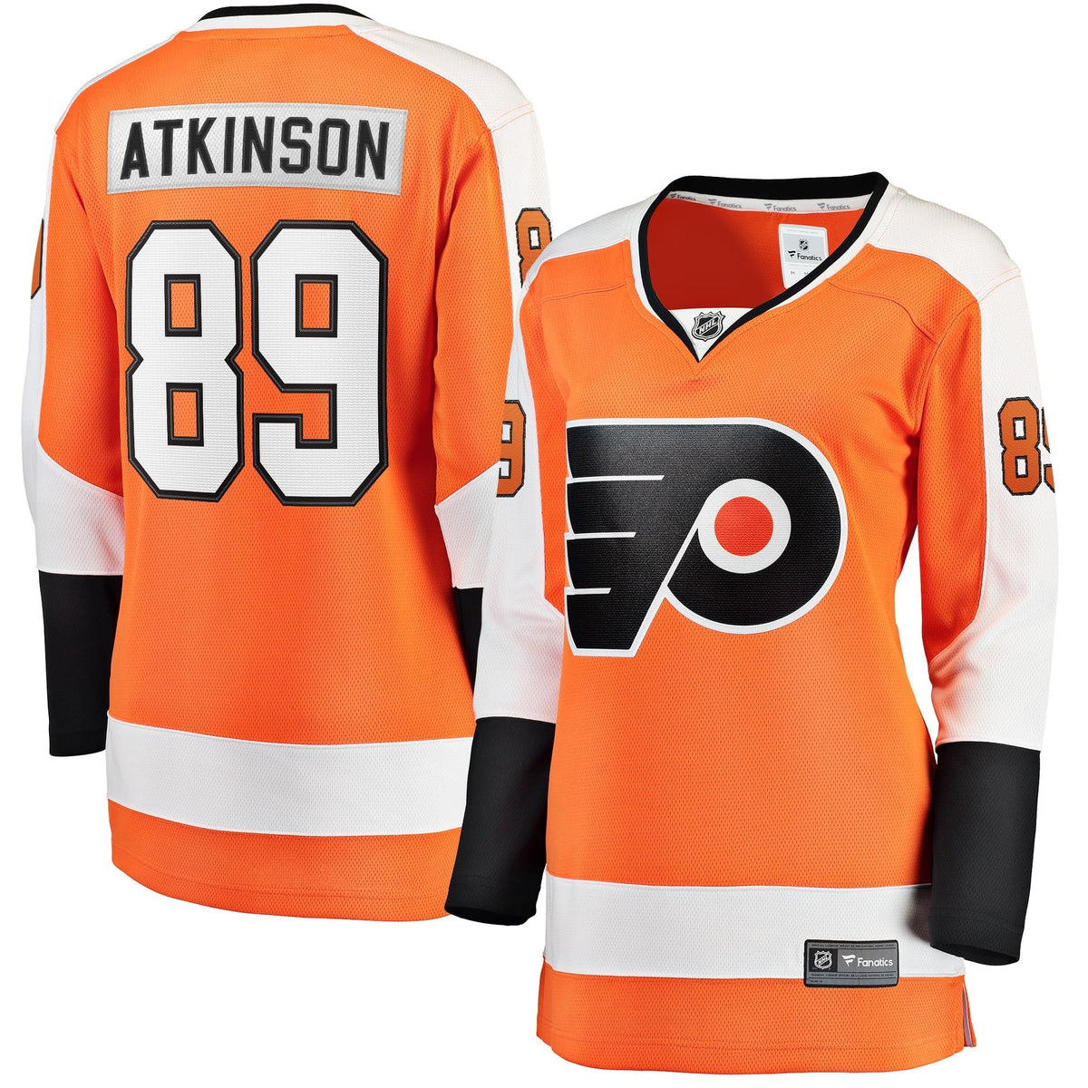 Women's Fanatics Branded Cam Atkinson Orange Philadelphia Flyers Breakaway Player Jersey