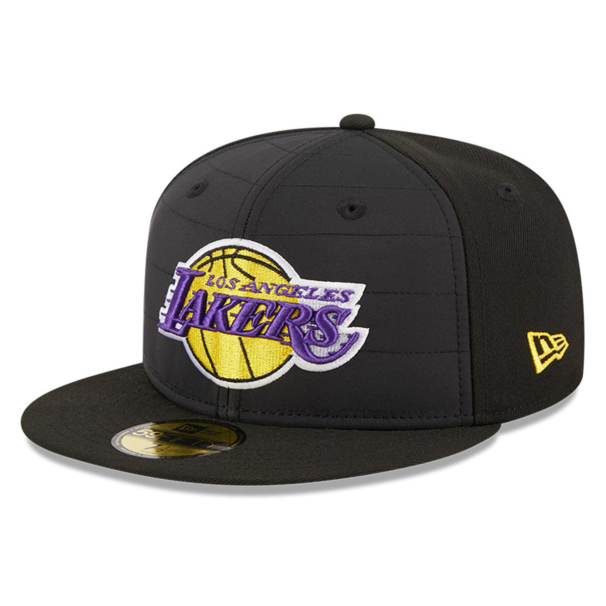 Los Angeles Lakers New Era Quilted 59FIFTY Fitted Hat - Black
