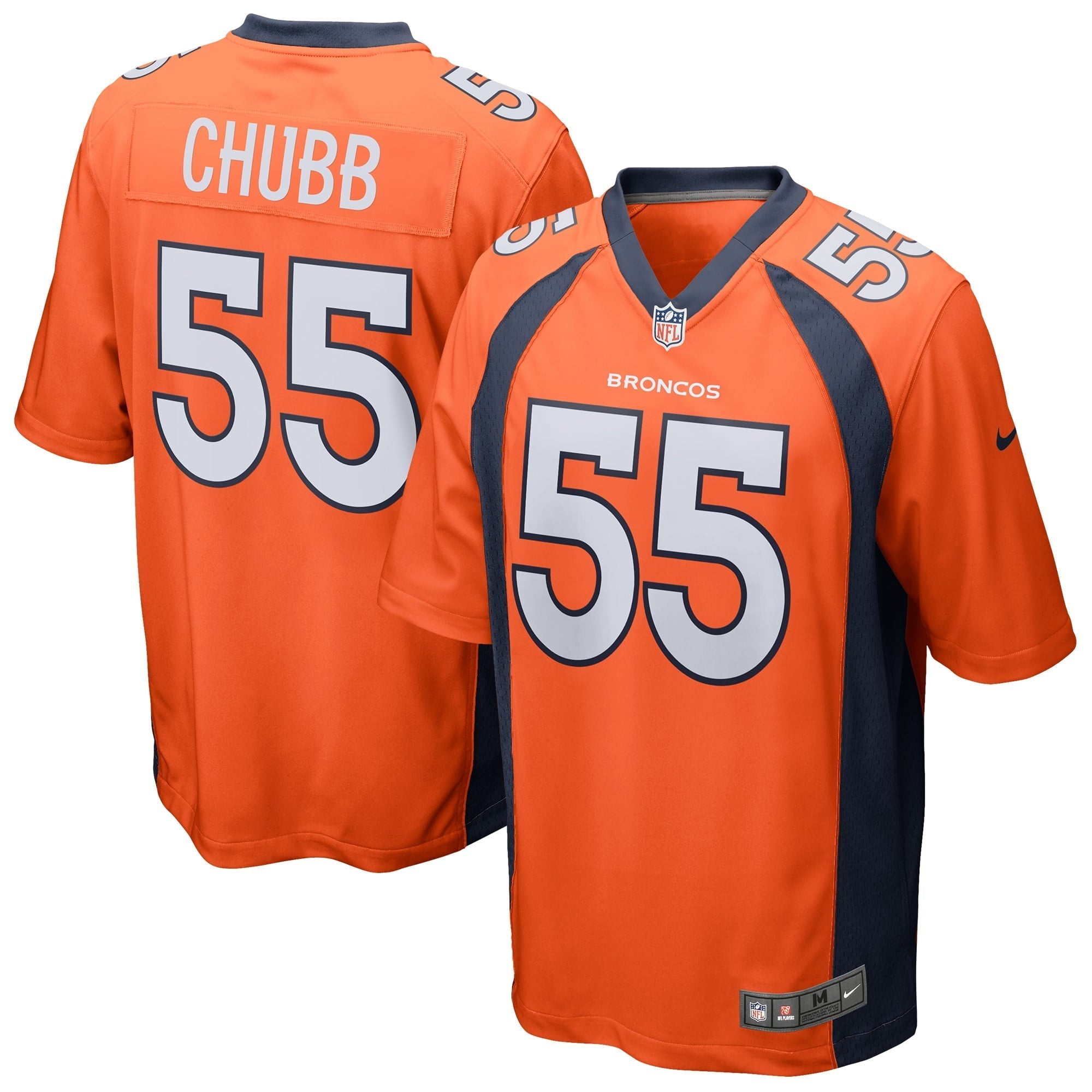 Men s Nike Bradley Chubb Orange Denver Broncos Game Jersey