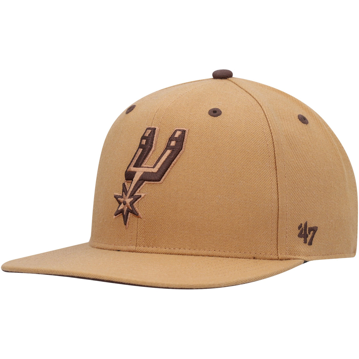 San Antonio Spurs '47 Toffee Captain Snapback Hat - Tan