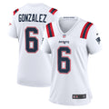 Christian Gonzalez New England Patriots Nike Women s  Game Jersey    White