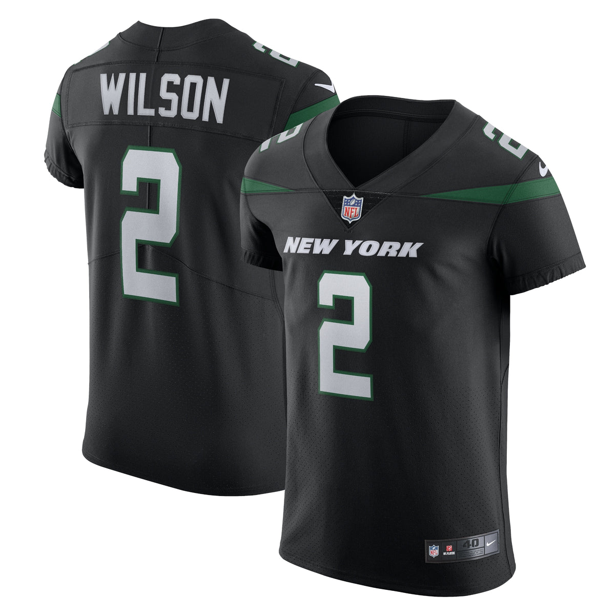 Zach Wilson New York Jets Nike Vapor Elite Jersey   Stealth Black
