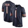 Men s Nike Justin Fields Navy Chicago Bears Player Game Jersey