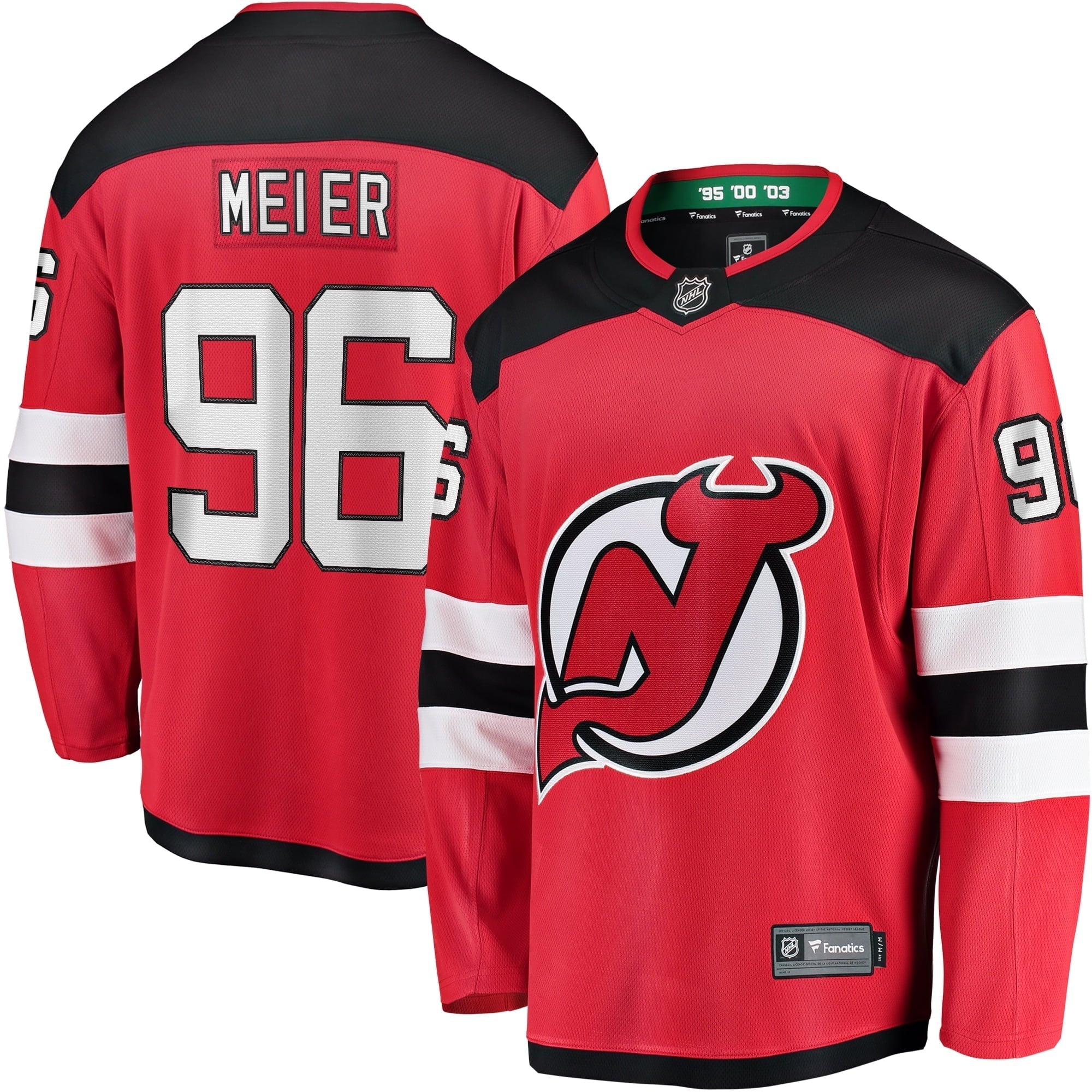 Men's Fanatics Branded Timo Meier Red New Jersey Devils Home Breakaway Jersey